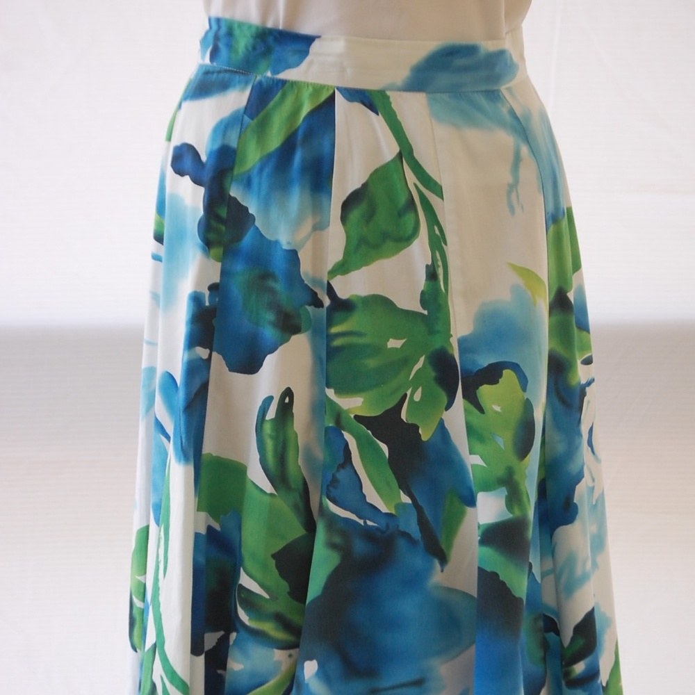 Watercolor Flared Skirt